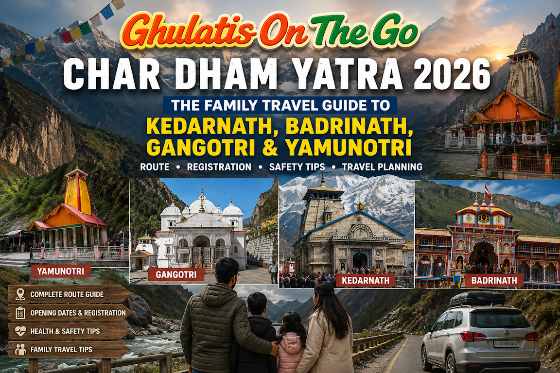 Char Dham Yatra 2026 Family Travel Guide: Kedarnath, Badrinath, Gangotri & Yamunotri Route, Registration, Safety Tips and Travel Planning